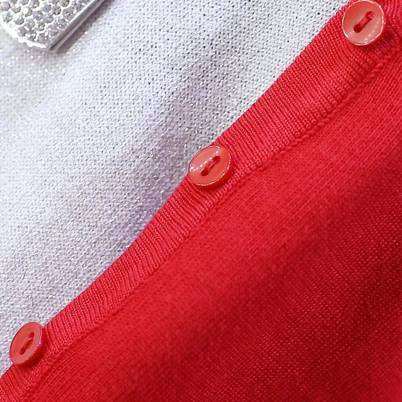 Intims - Cardigan Tricoté fine maille à Boutons et Col en V - 15 Couleurs - 75319FR