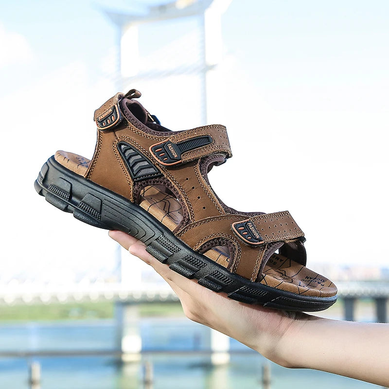 Sandales d'Été en Cuir pour Homme