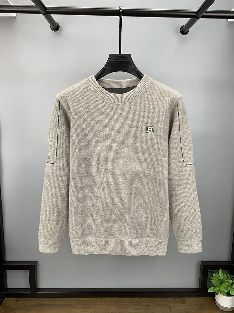 Intims - Pull en Maille Doublé Polaire à Col Rond et Logo Brodé Homme - 94828FR
