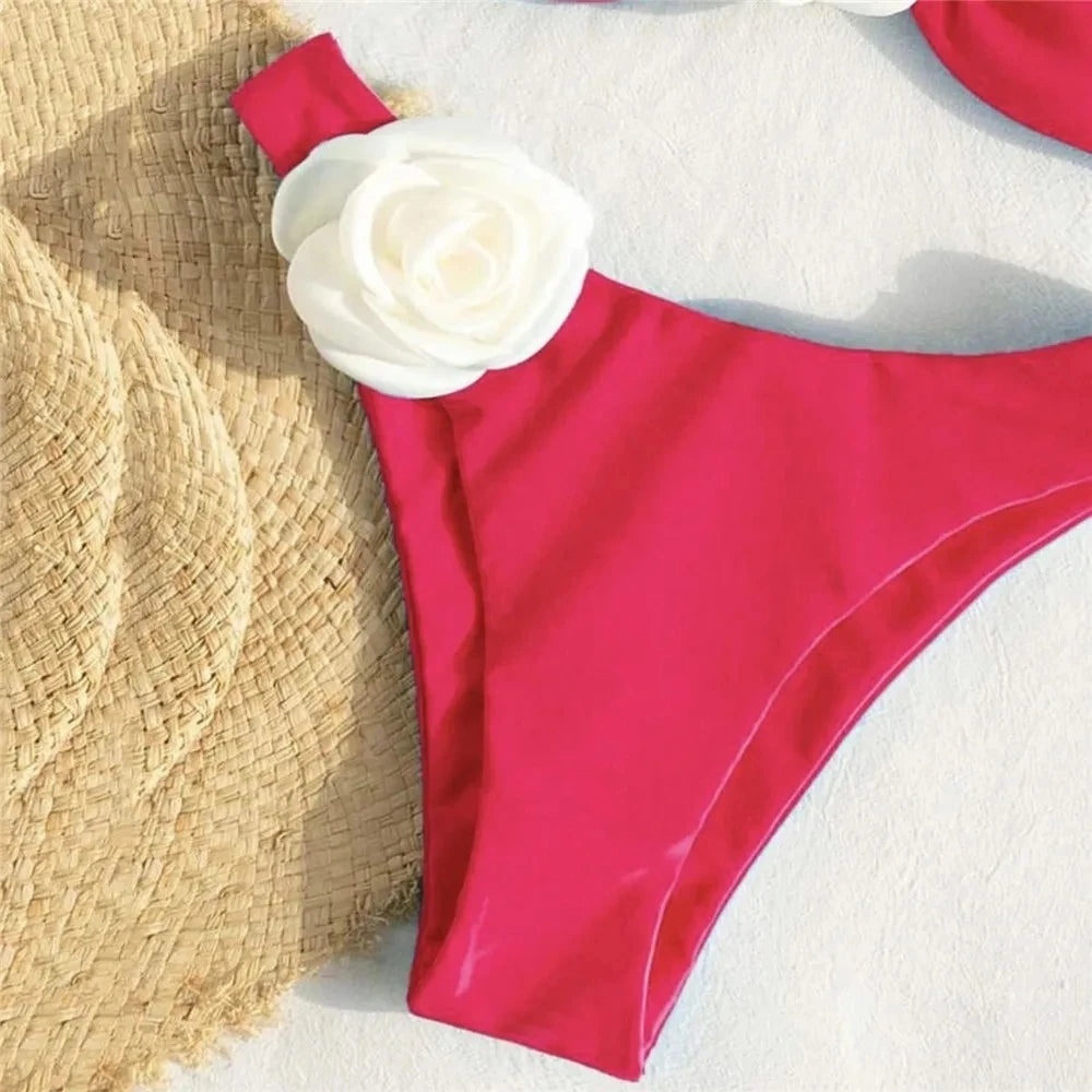 Intims - Maillot de bain brésilien sexy à fleurs - 72542FR