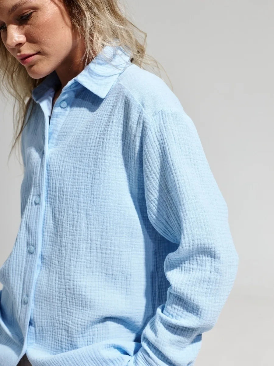 Intims - Chemise en gaze de coton à Manches Longues pour Femme - 86420FR