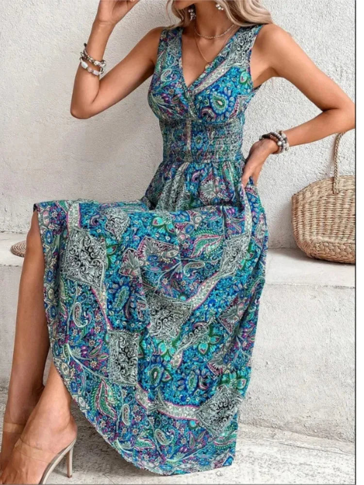 Intims - Robe Bohème Imprimée sans Manches pour Femme - 86420FR