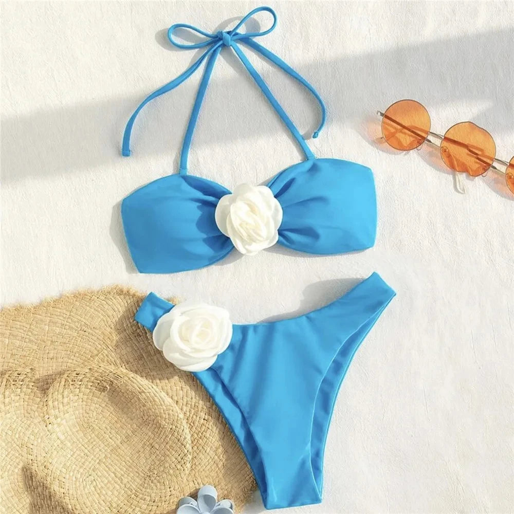 Intims - Maillot de bain brésilien sexy à fleurs - 72544FR