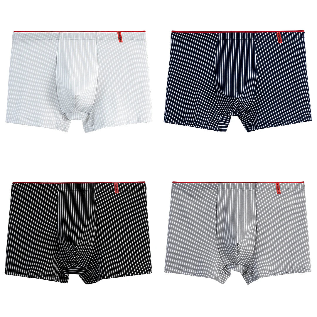 Intims - Lot de 4 Boxers en Coton à Rayures pour Hommes - 58214FR