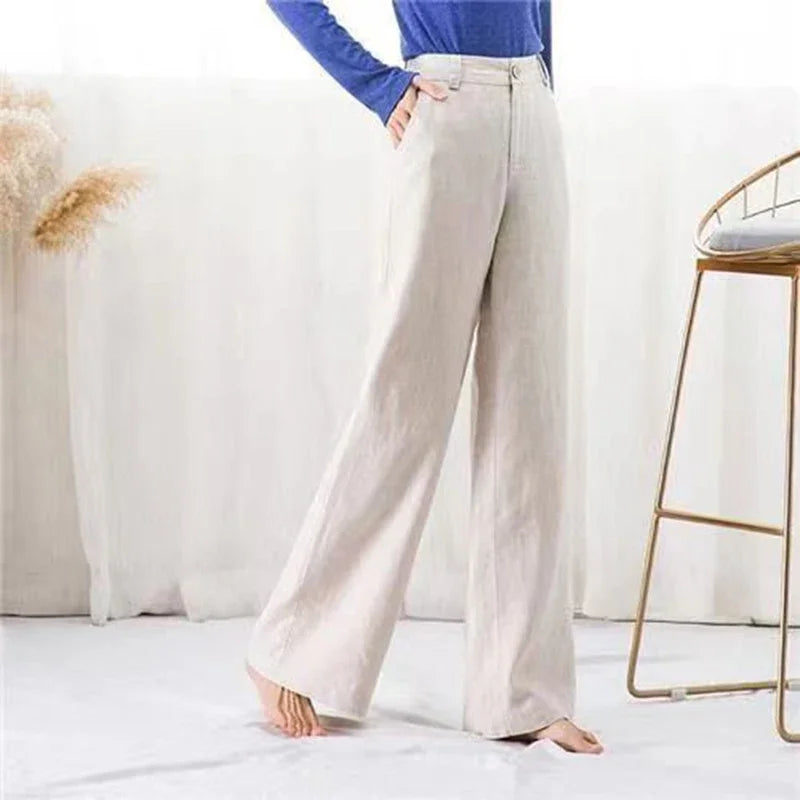 Intims - Pantalon droit élégant en lin et coton pour Femme - 26949FR