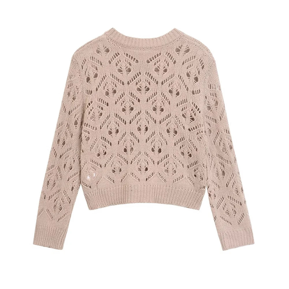 Intims - Gilet Maille Jacquard Ajourée pour Femme - 75319FR