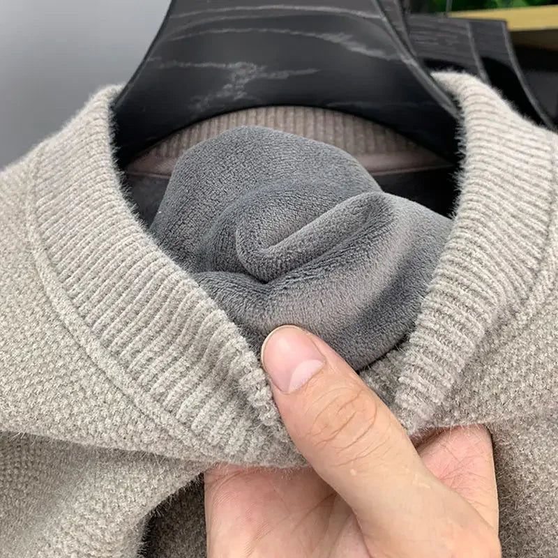 Intims - Pull en Maille Doublé Polaire à Col Rond et Logo Brodé Homme - 94828FR