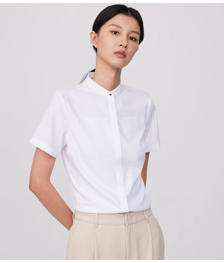 Intims - Chemisier Slim Fit Col Officier pour Femmes - 00123FR