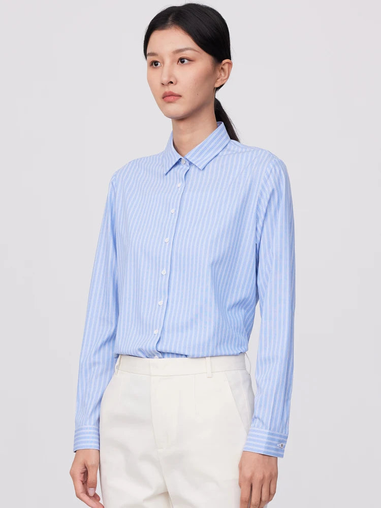 Intims - Chemise Rayée Décontractée en Fibre de Bambou pour Femmes - 00124FR