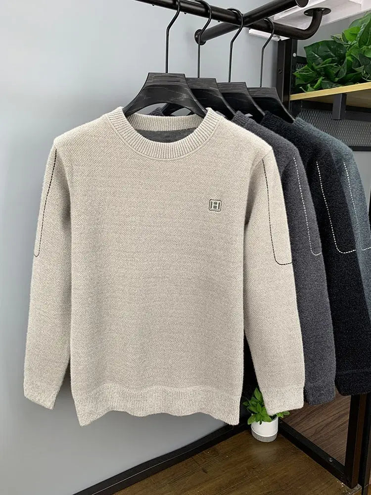 Intims - Pull en Maille Doublé Polaire à Col Rond et Logo Brodé Homme - 94828FR