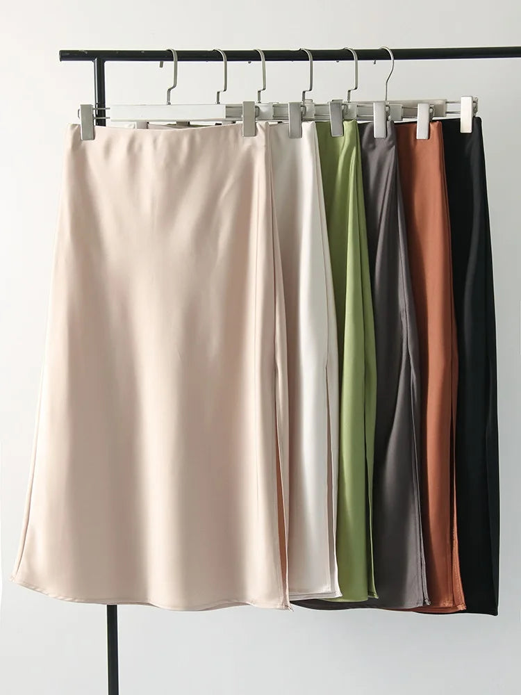 Intims - Jupe satinée mi-longue pour Femme - 97269FR