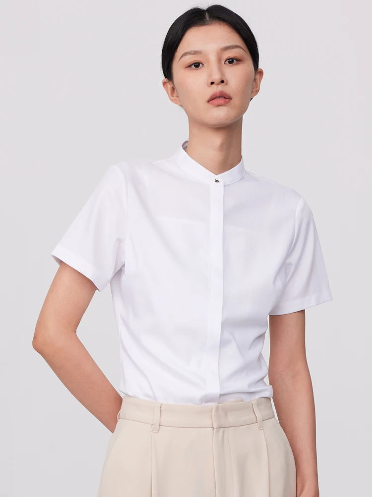 Intims - Chemisier Slim Fit Col Officier pour Femmes - 00123FR