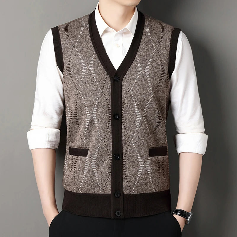 Intims - Cardigan Tricot sans Manches à Motif - 10001FR