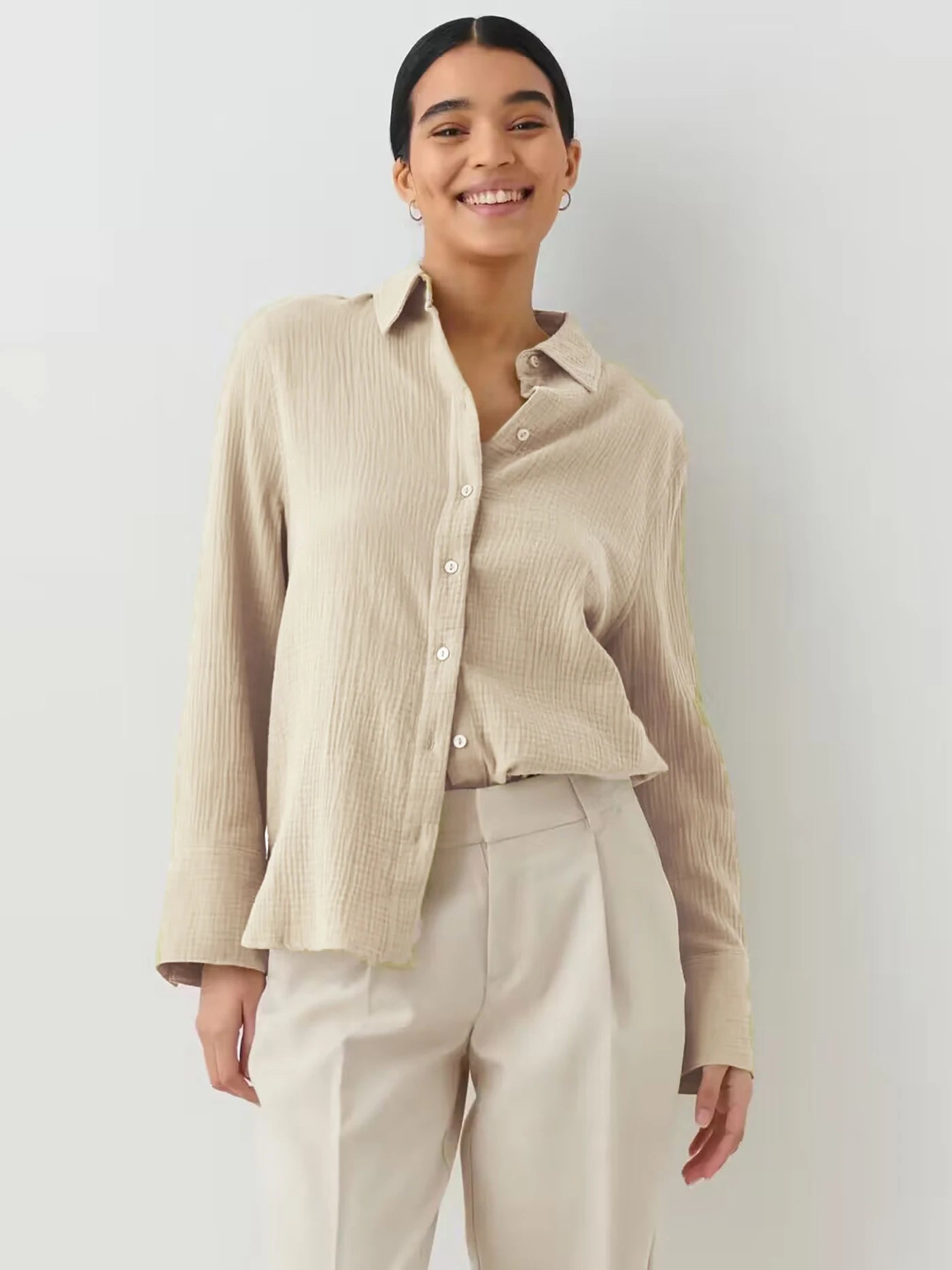 Intims - Chemise en gaze de coton à Manches Longues pour Femme - 86420FR