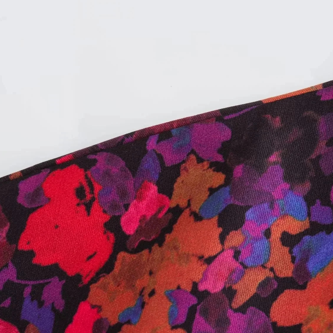 Intims - Robe Mi-Longue manches 3/4 - Motif florale automnale - 48329FR
