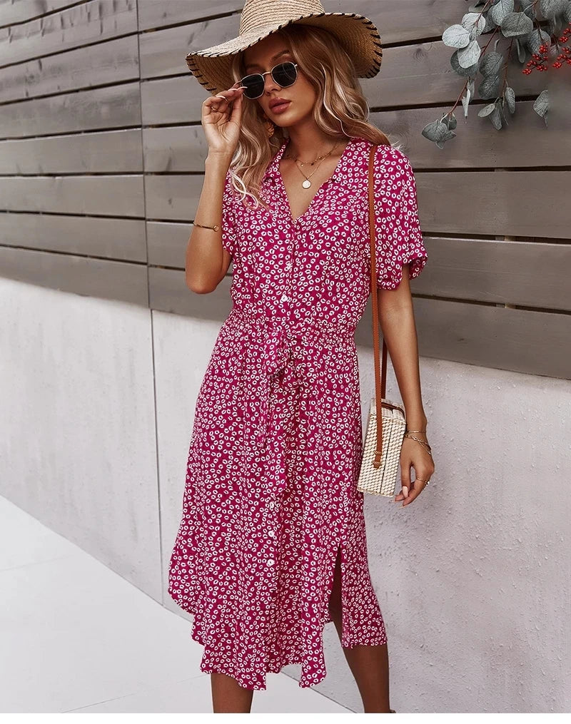 Intims - Robe Midi Imprimée à Fleurs pour Femme - 97531FR