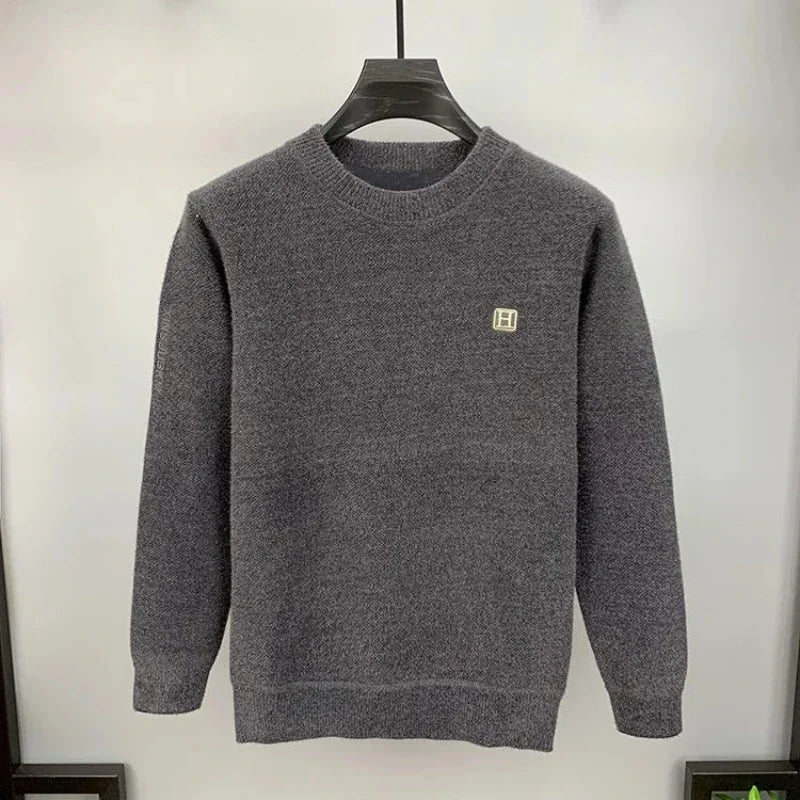 Intims - Pull en Maille Doublé Polaire à Col Rond et Logo Brodé Homme - 94828FR
