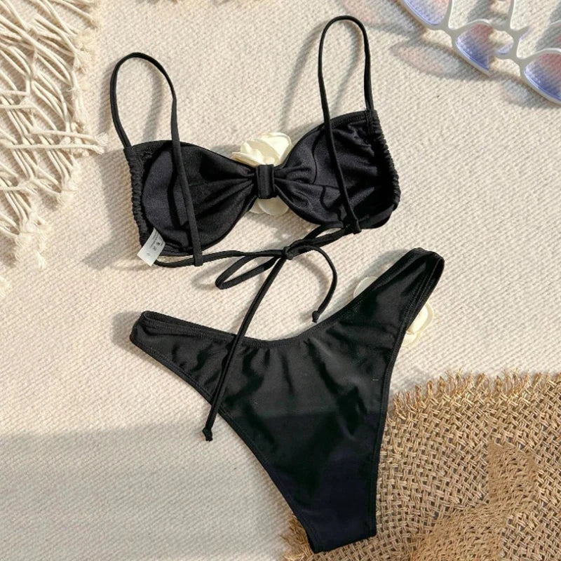 Intims - Maillot de bain brésilien sexy à fleurs - 72540FR
