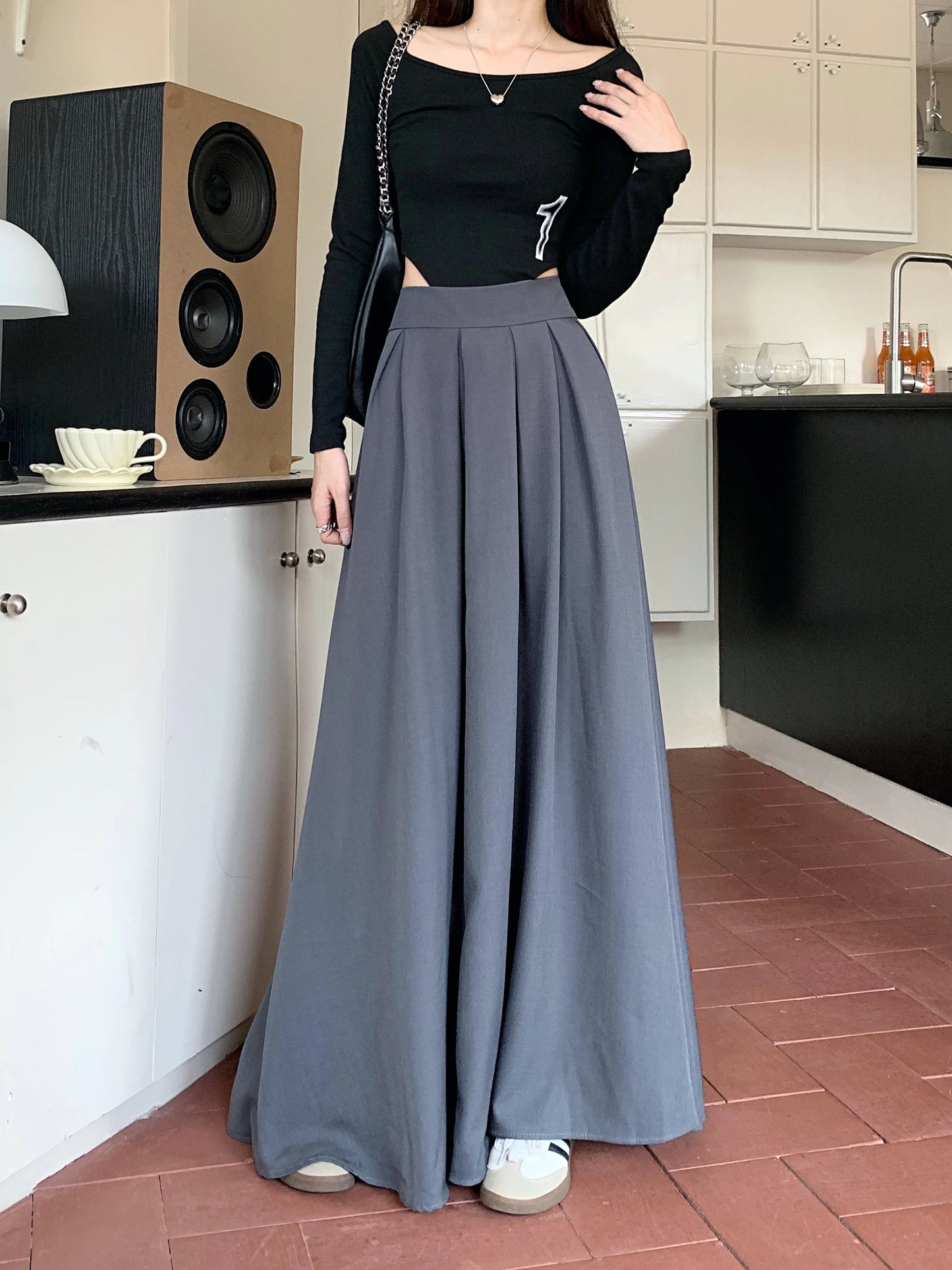 Intims - Longue jupe plissée taille haute pour Femmes - 76193FR