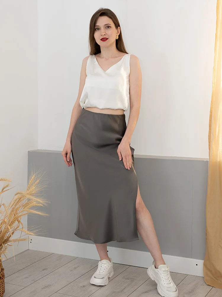 Intims - Jupe satinée mi-longue pour Femme - 97269FR