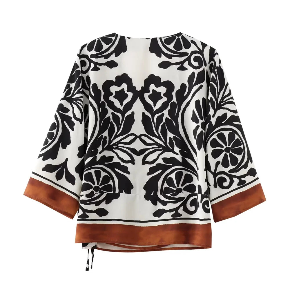 Intims - Ensemble Kimono à Imprimés et Short Décontracté pour Femmes - 93827FR