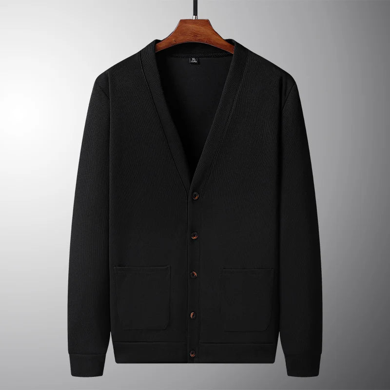 Intims - Cardigan épais Col V BASIC - Homme