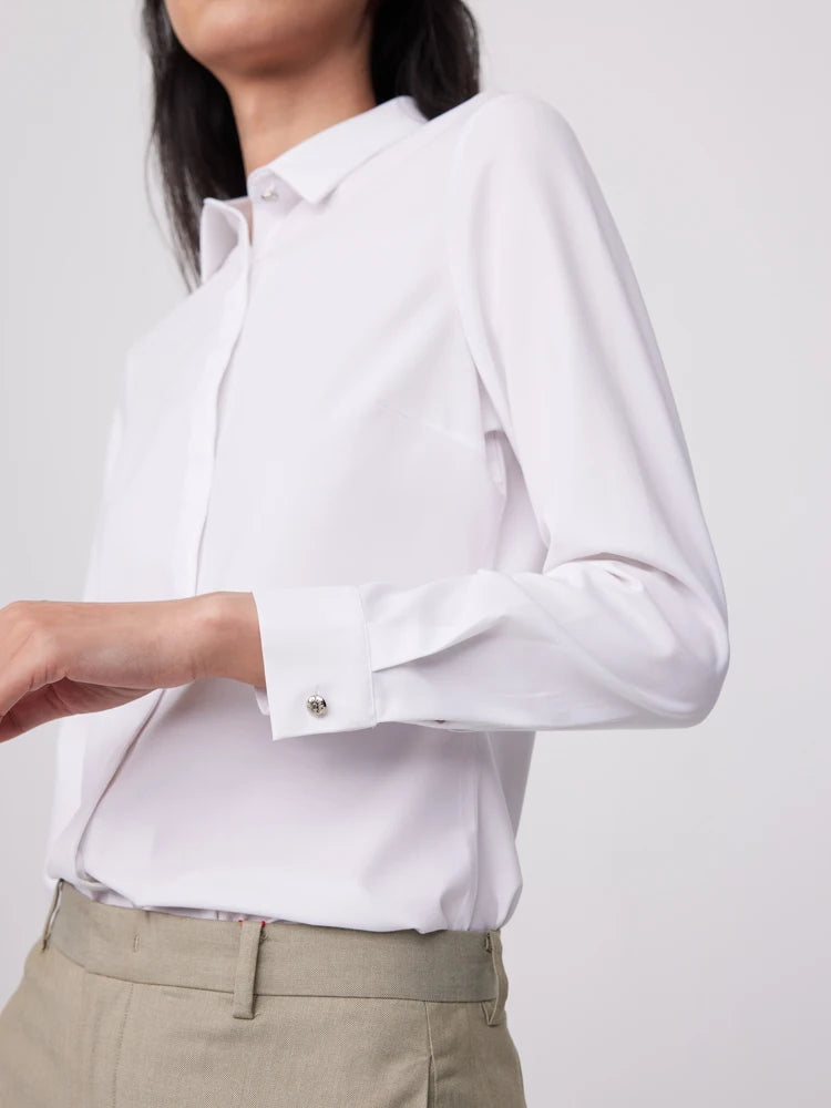 Intims - Chemise ajustée à boutons invisibles en fibres de bambou pour Femmes - 63784FR