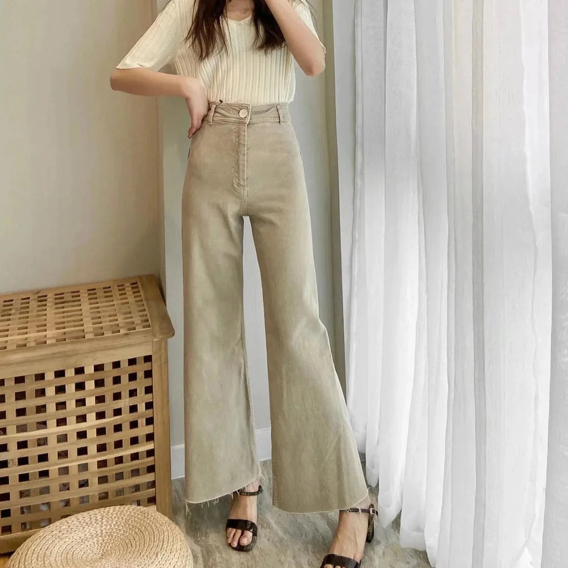Intims - Jeans taille haute patte d'éléphant - 39183FR