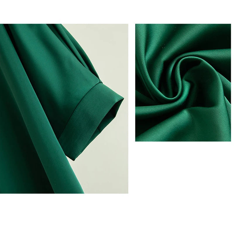 Blouse Intemporelle en Satin Manches 3/4