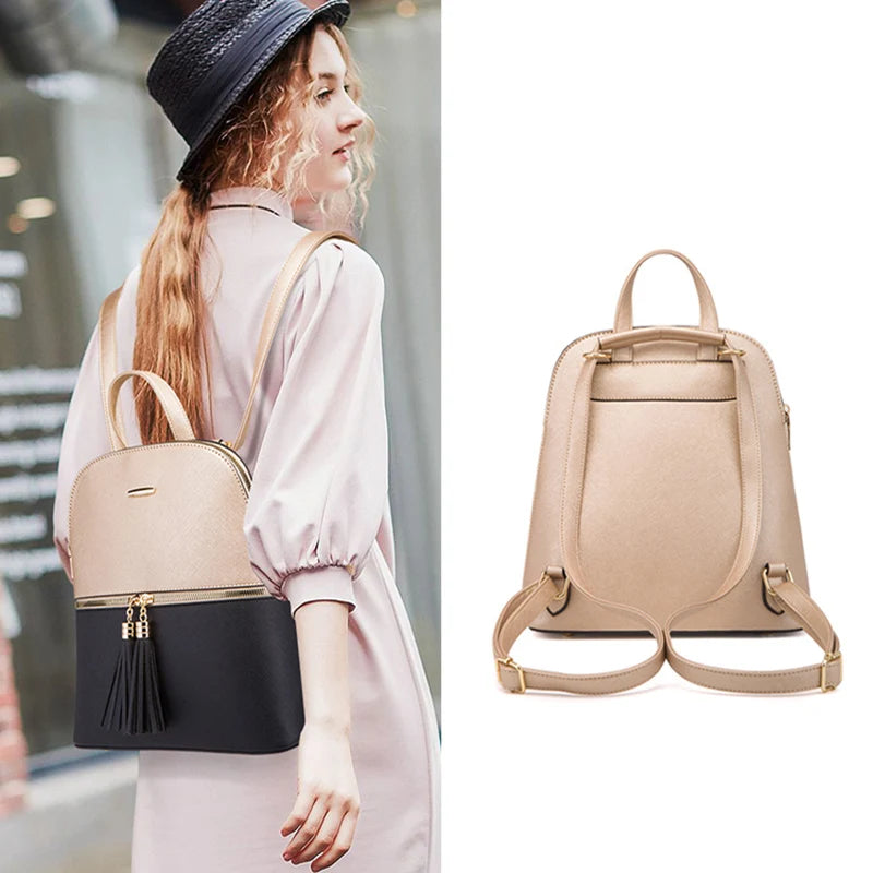 Ensemble de Sacs à dos, Sac à main, Portefeuille et Trousse en Cuir PU
