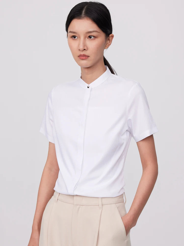 Intims - Chemisier Slim Fit Col Officier pour Femmes - 00123FR
