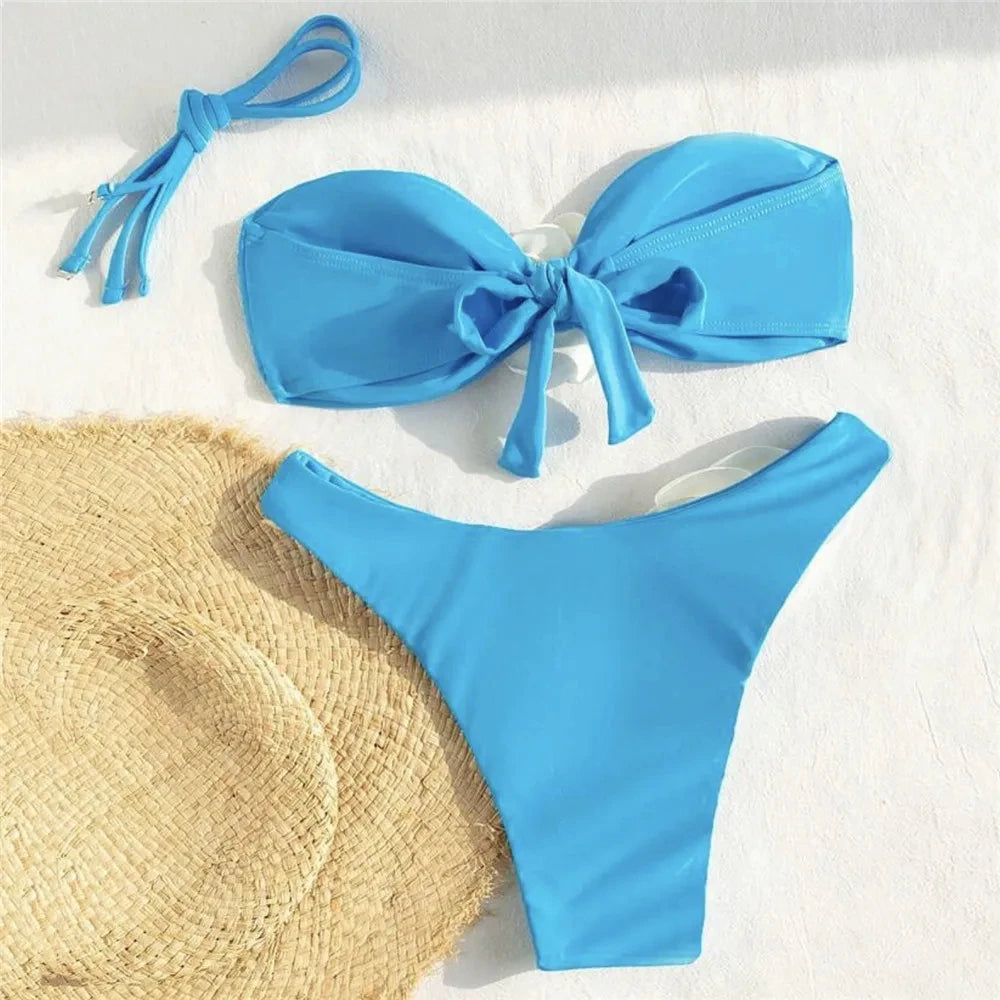 Intims - Maillot de bain brésilien sexy à fleurs - 72544FR