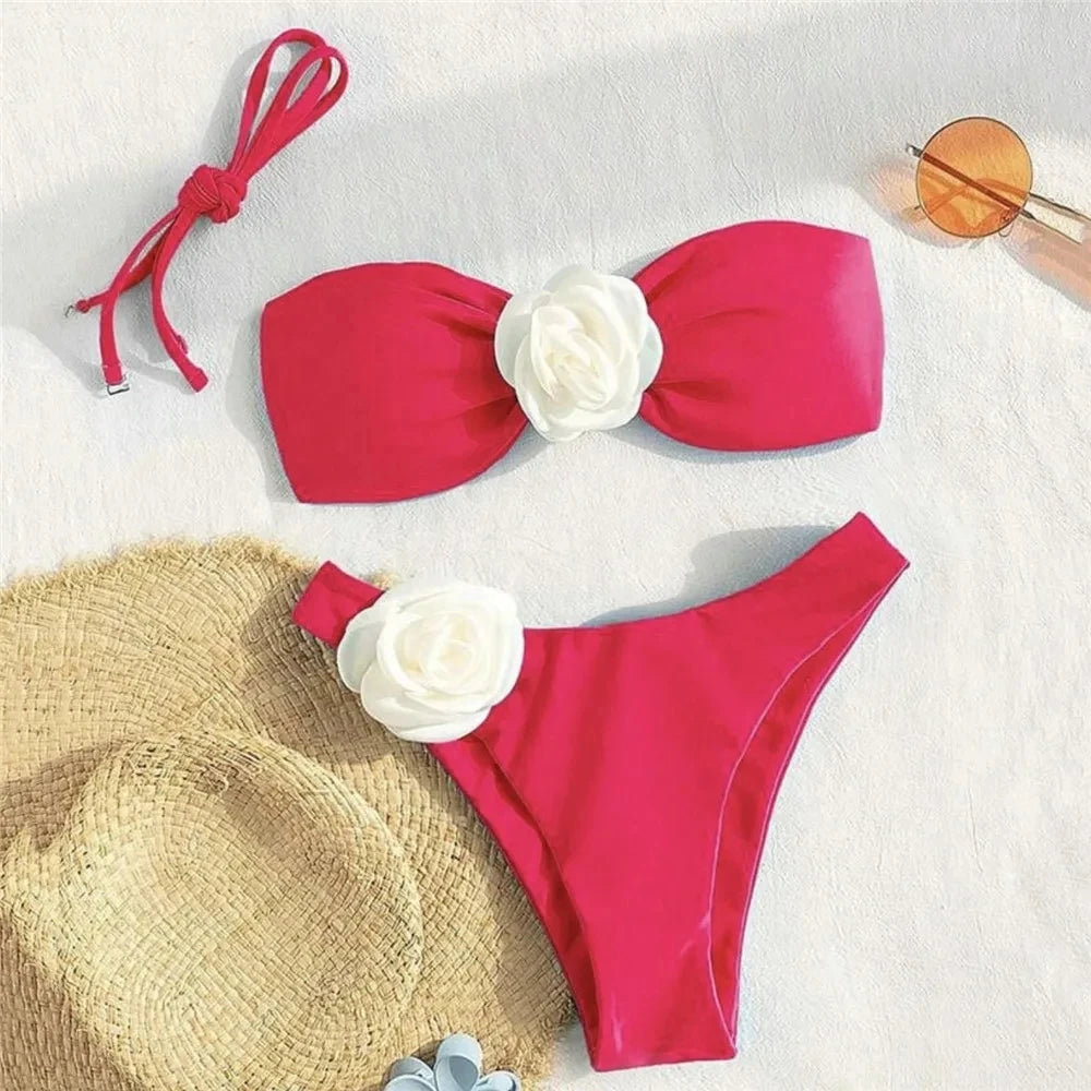 Intims - Maillot de bain brésilien sexy à fleurs - 72542FR