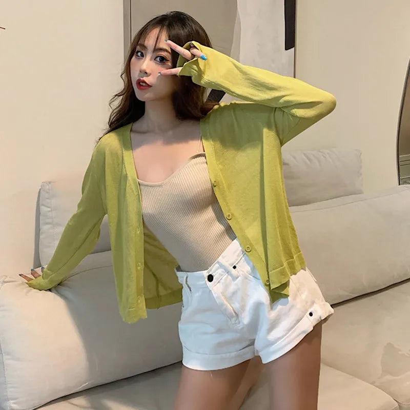 Intims - Cardigan d'Été en Maille Légère Transparente pour Femme - 57913FR
