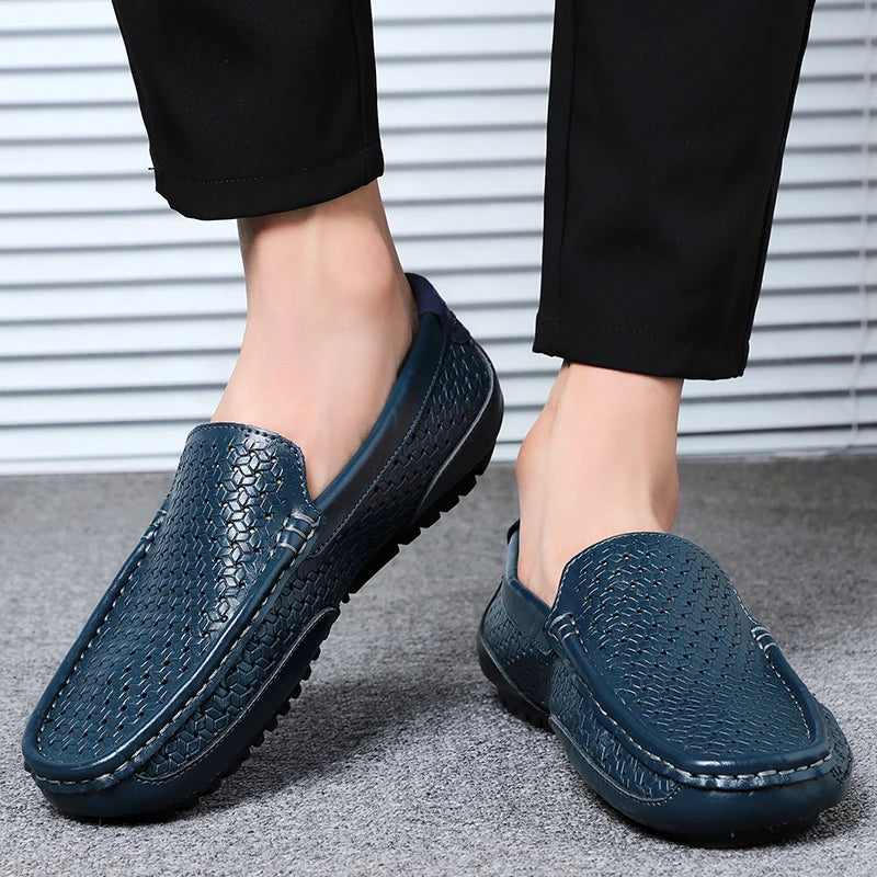 Intims - Mocassins en Cuir Véritable Respirants et Ajourés pour Hommes - 86421FR
