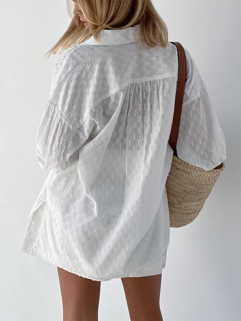Intims - Ensemble Short & Chemise ajouré - 87942FR