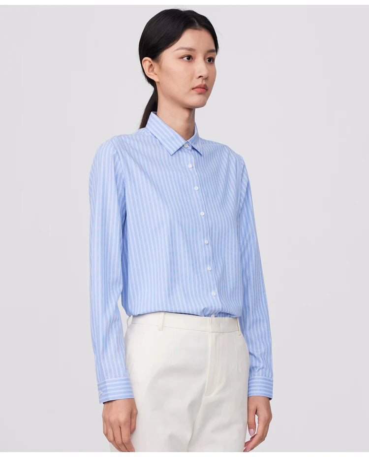 Intims - Chemise Rayée Décontractée en Fibre de Bambou pour Femmes - 00124FR