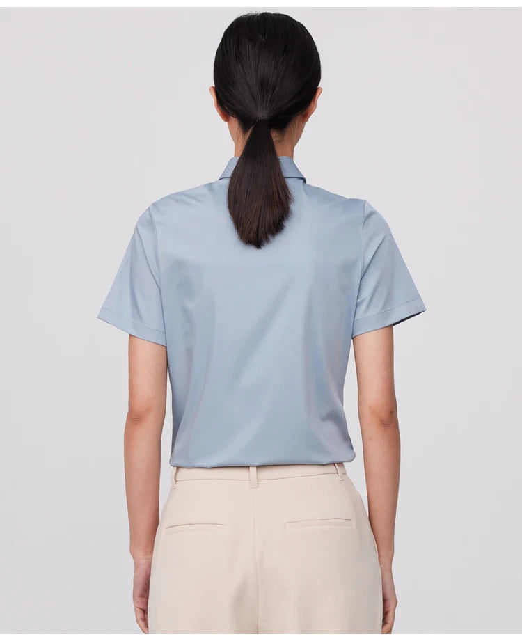 Intims - Chemise d'Été Sans Poche à Manches Courtes Col Classique pour Femme - 10001FR