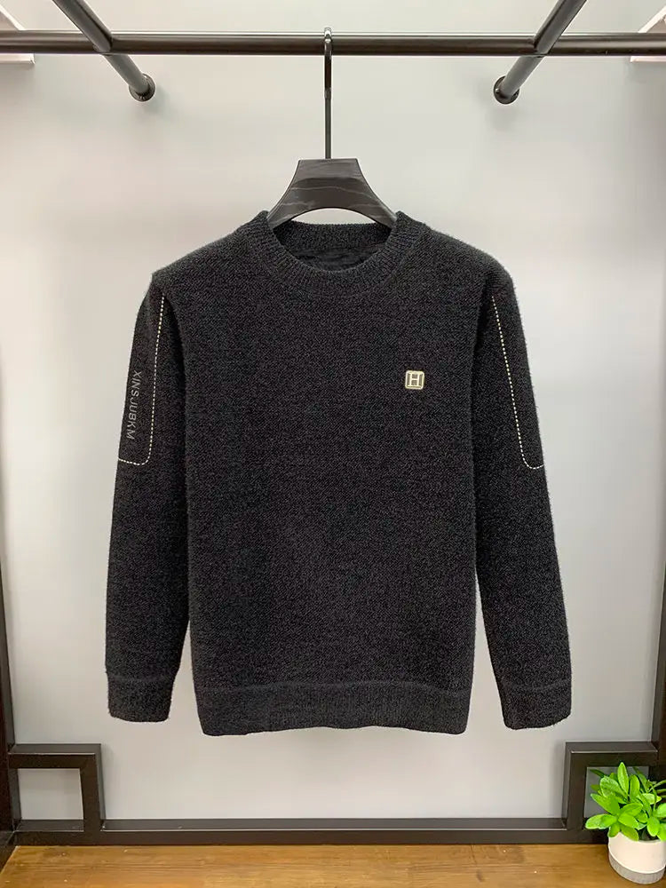 Intims - Pull en Maille Doublé Polaire à Col Rond et Logo Brodé Homme - 94828FR