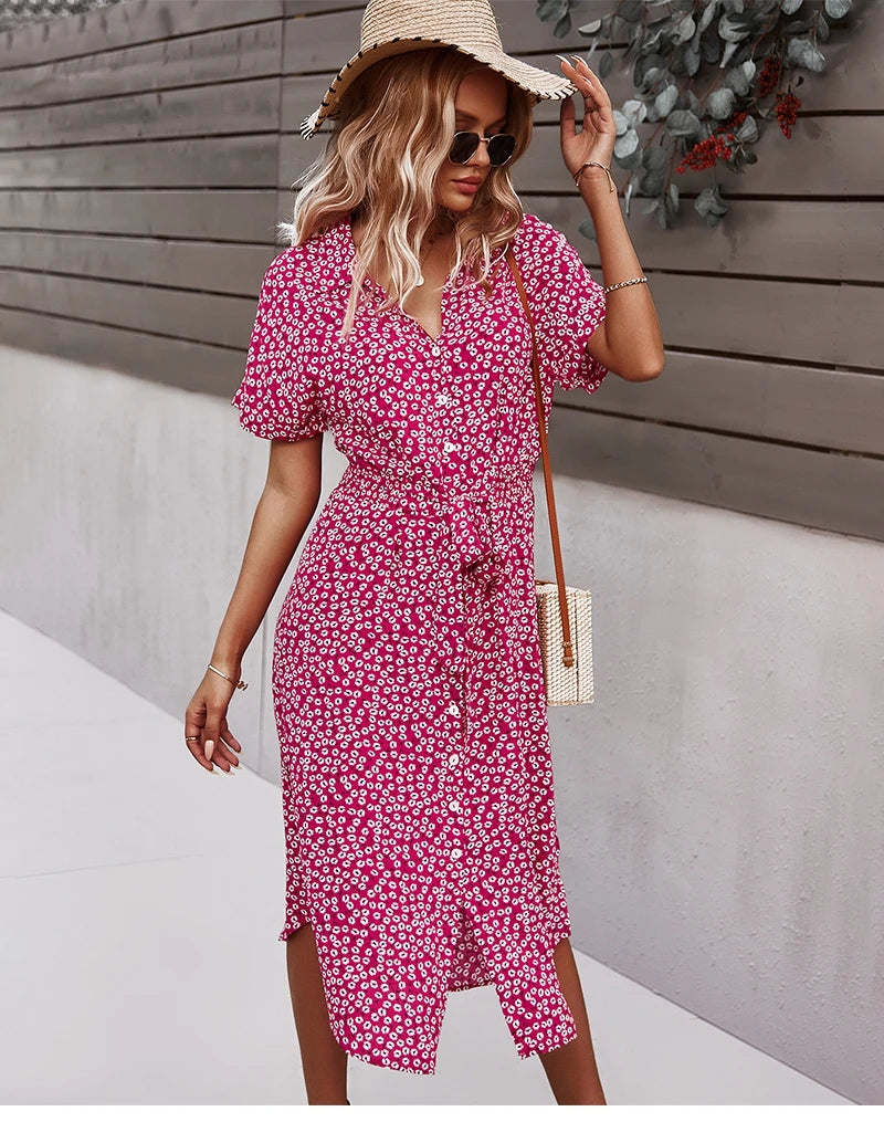 Intims - Robe Midi Imprimée à Fleurs pour Femme - 97531FR