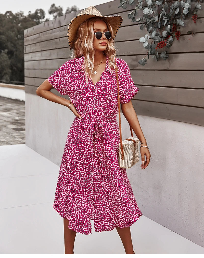 Intims - Robe Midi Imprimée à Fleurs pour Femme - 97531FR