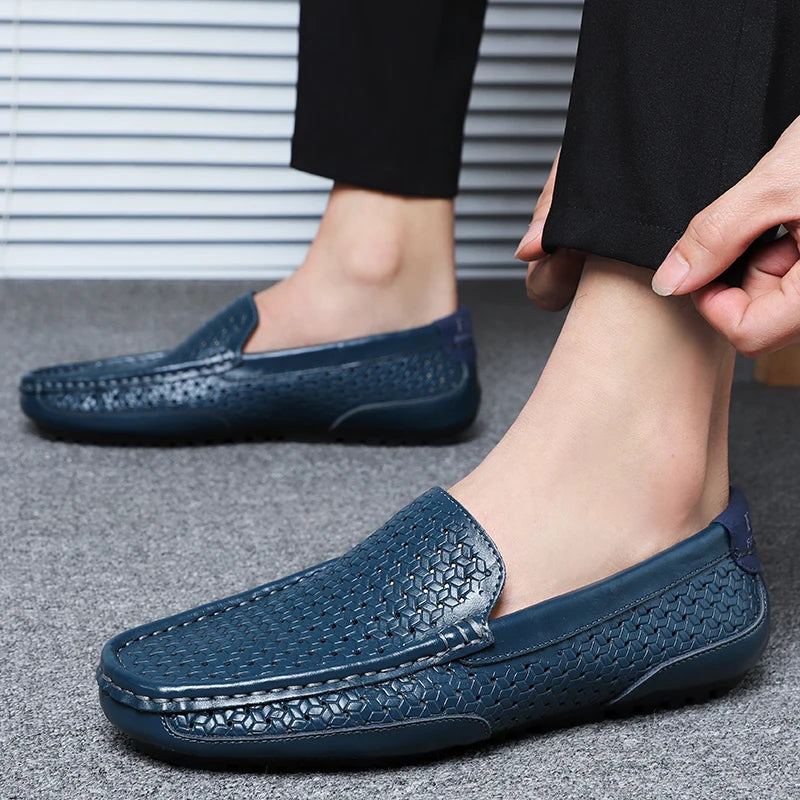 Intims - Mocassins en Cuir Véritable Respirants et Ajourés pour Hommes - 86421FR