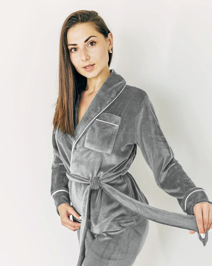 Intims - Pyjama peignoir chaud en velours - 92874FR