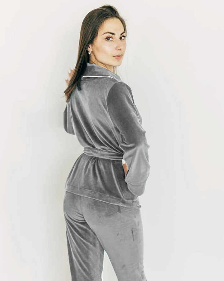 Intims - Pyjama peignoir chaud en velours - 92874FR