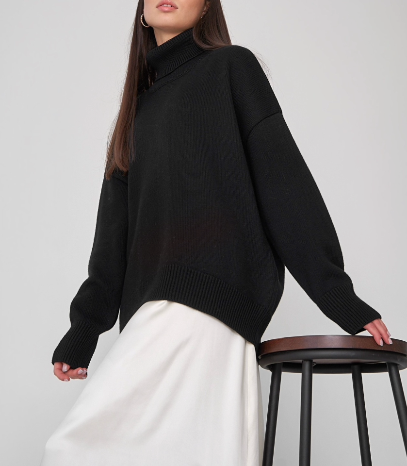 Intims - Pull Col roulé oversize
