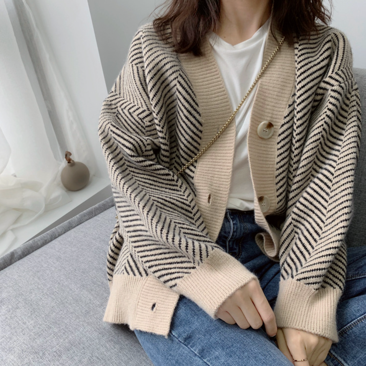 Intims - Cardigan oversize motif chevron