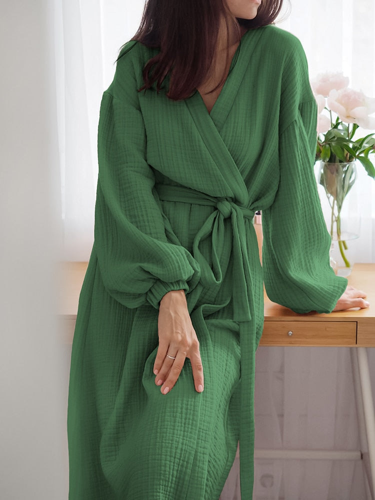 Intims - Peignoir long en Gaze de Coton