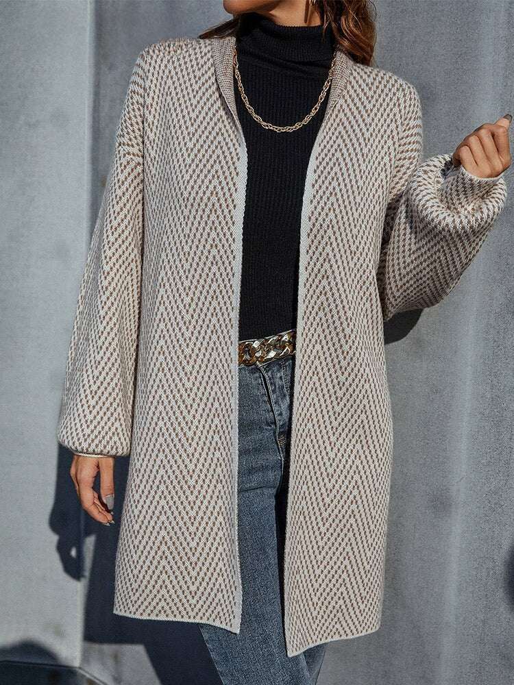 Intims - Cardigan long en laine motif chevrons
