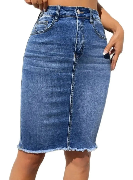 Intims - Jupe en jeans mi-longue pour Femmes - 96959FR