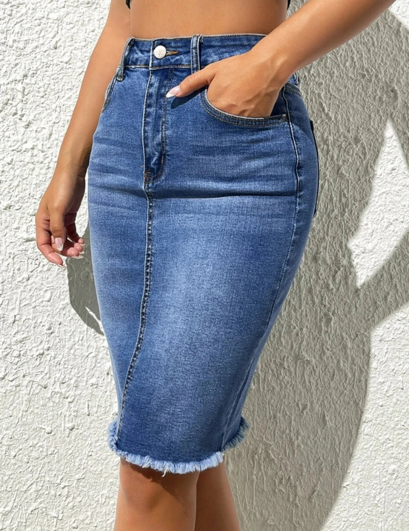 Intims - Jupe en jeans mi-longue pour Femmes - 96959FR